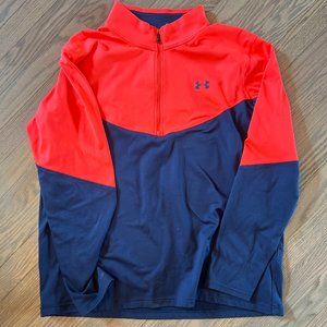 Under Armour Men's XL Navy/Neon Quarter Zip | Fantastic Condition